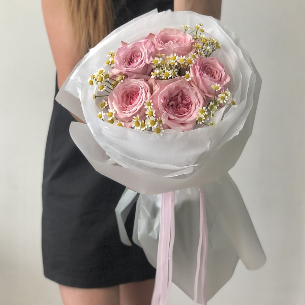 ДУОБУКЕТ ИЗ ПИНК ОХАРЫ И МАТРИКАРИИ